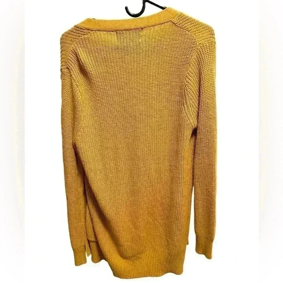 Ambiance apparel mustard yellow gold cardigan - Picture 2 of 3